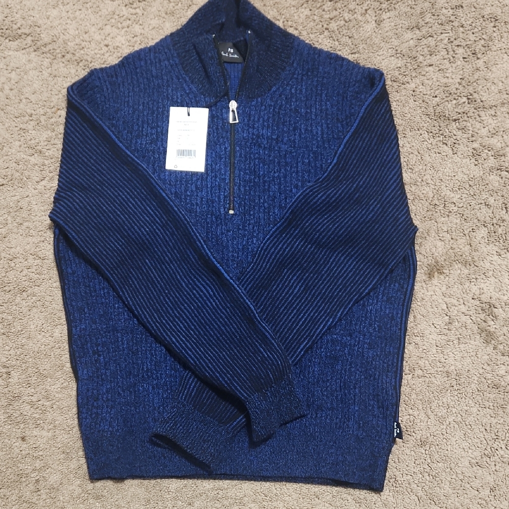 Paul Smith Navy Zip-Up Sweater